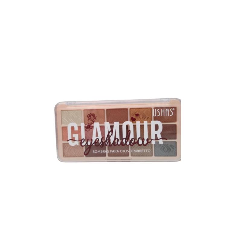 USHAS Glamour akių šešėlių paletė 15 spalvų