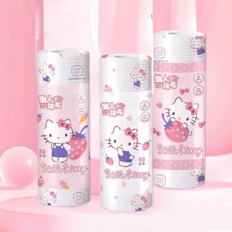 Hello Kitty virtuviniai rankšluosčiai 50 vnt.
