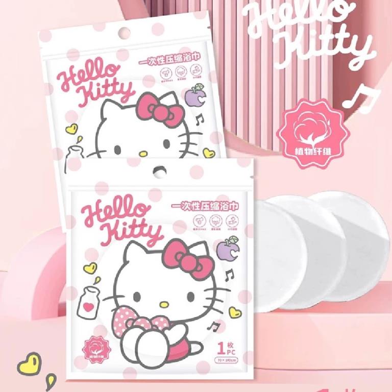 Hello Kitty vienkartinis rankšluostis 70 x 140 cm