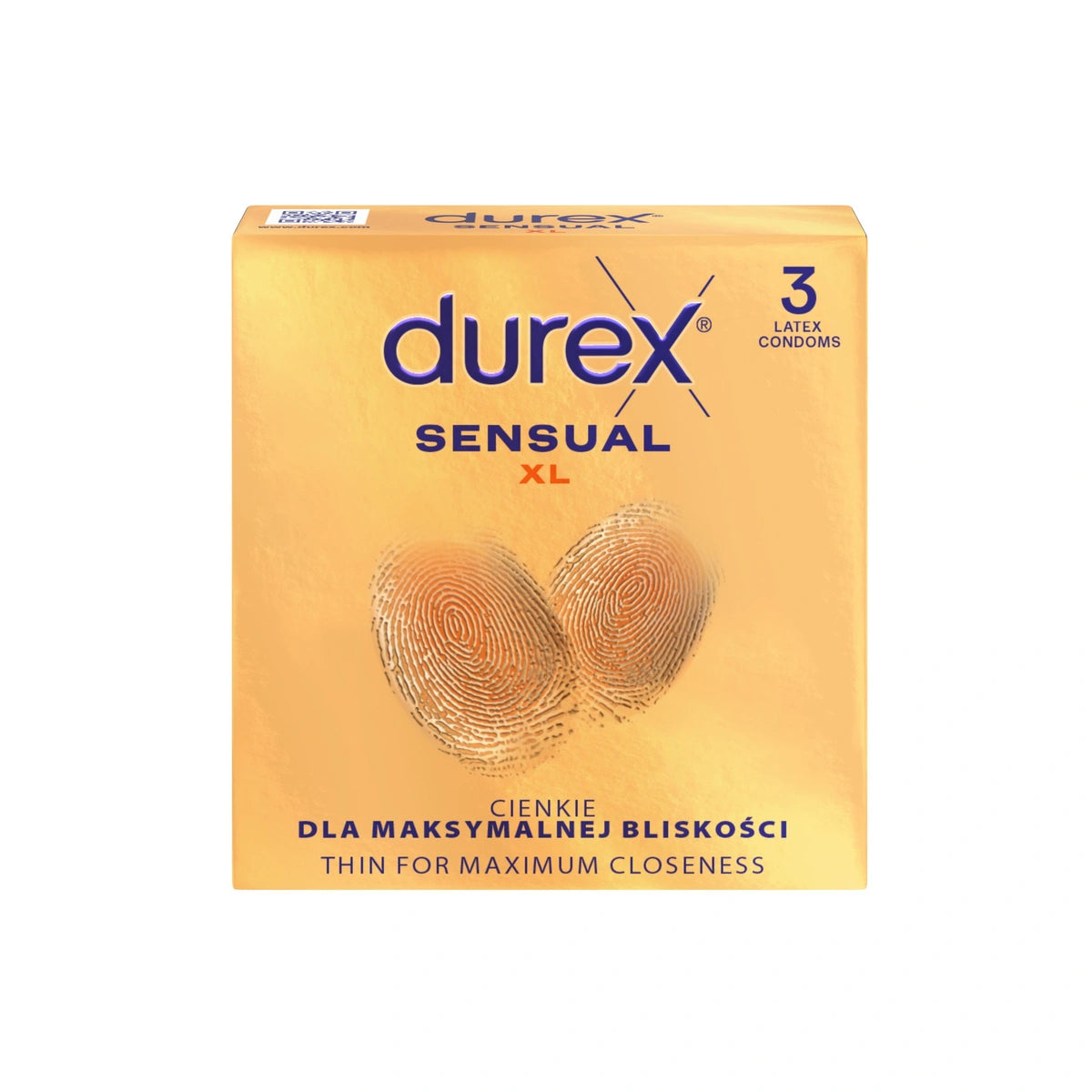 DUREX Sensual XL Prezervatyvai ploni 1 pakuotė - 3 vnt.