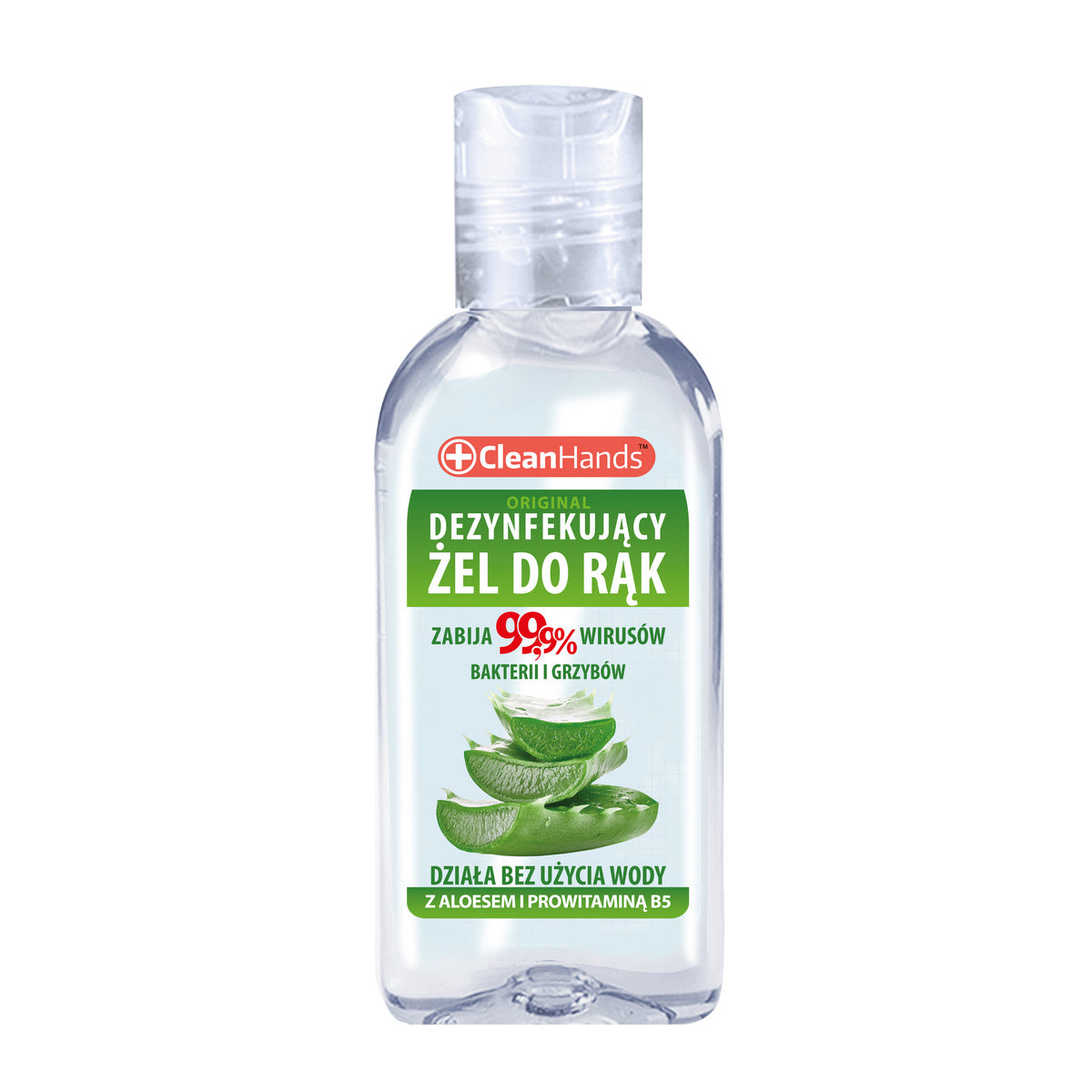 CLEAN HANDS Rankų dezinfekavimo gelis su alavijais ir provitaminu B5 50 ml