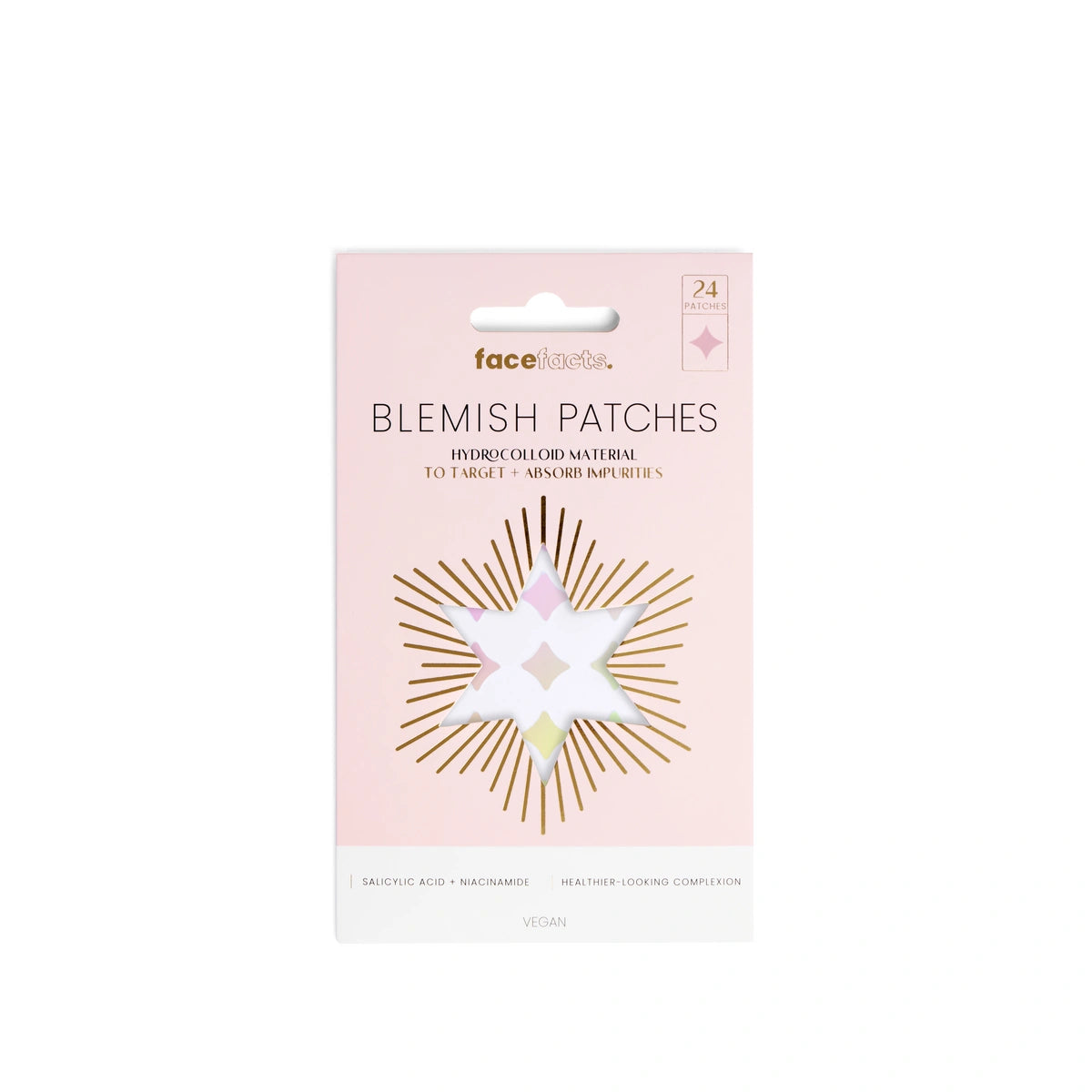 FACE FACTS Blemish Patches pleistrai nuo spuogų - Holografiniai deimantai 1 pakuotė - 24 vnt.