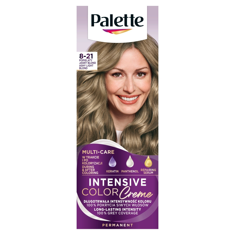 PALETTE Intensyvus spalvų kremas nr. 8-21 - pelenų šviesus blondinas