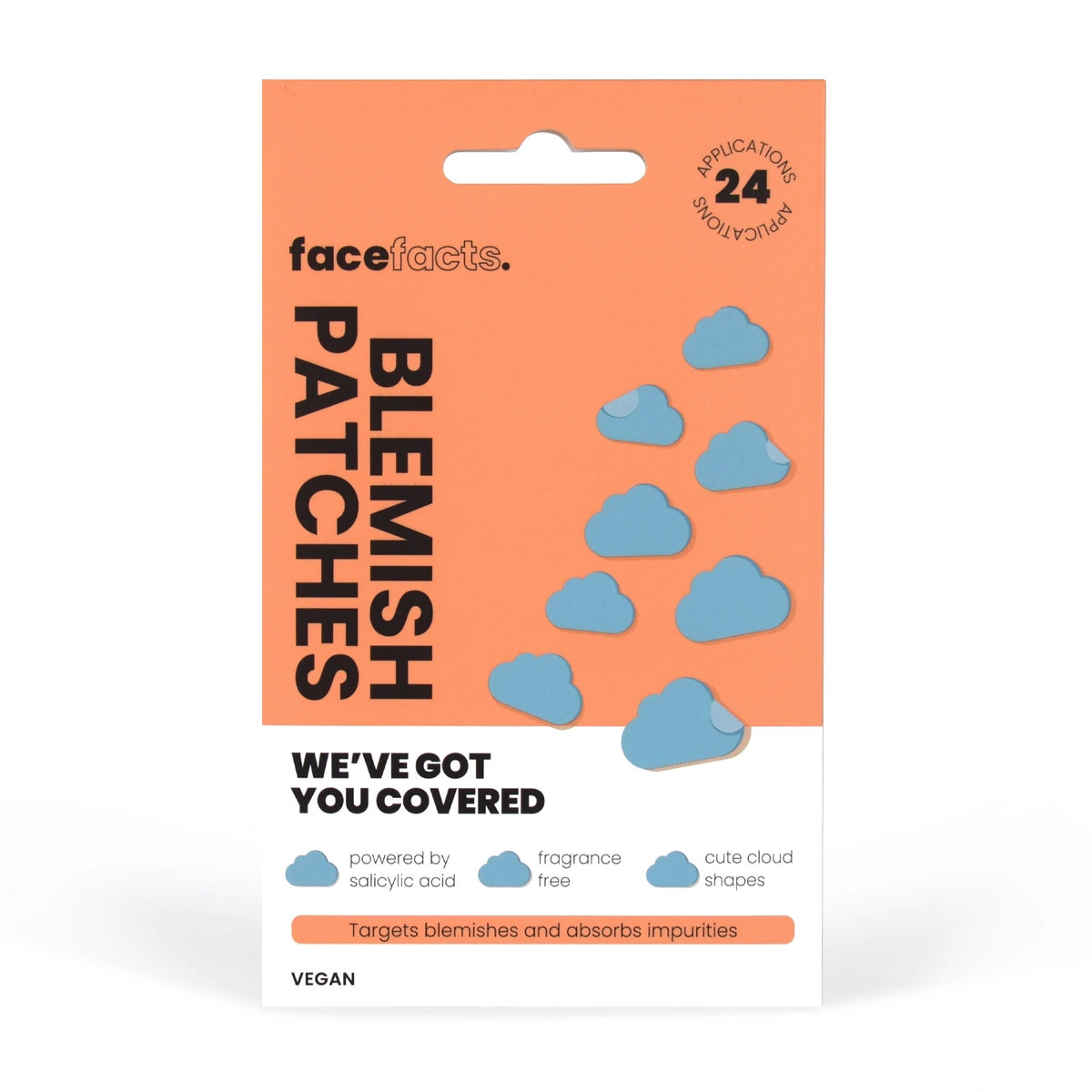 FACE FACTS Blemish Patches pleistrai nuo spuogų - Clouds - 1 pakuotė - 24 vnt.