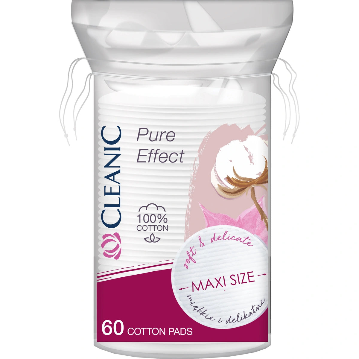 CLEANIC Kosmetiniai diskai Pure Effect maxi size - 60 vnt.