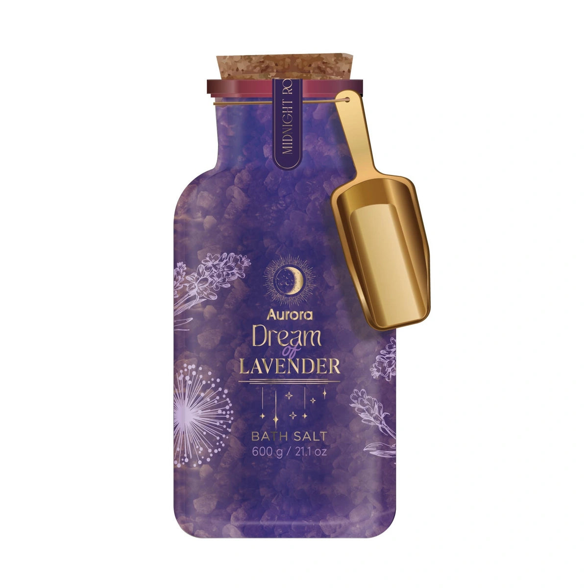 AURORA Dovanų rinkinys Svajonė apie levandą vonios druska su džiovinta levanda 600 g