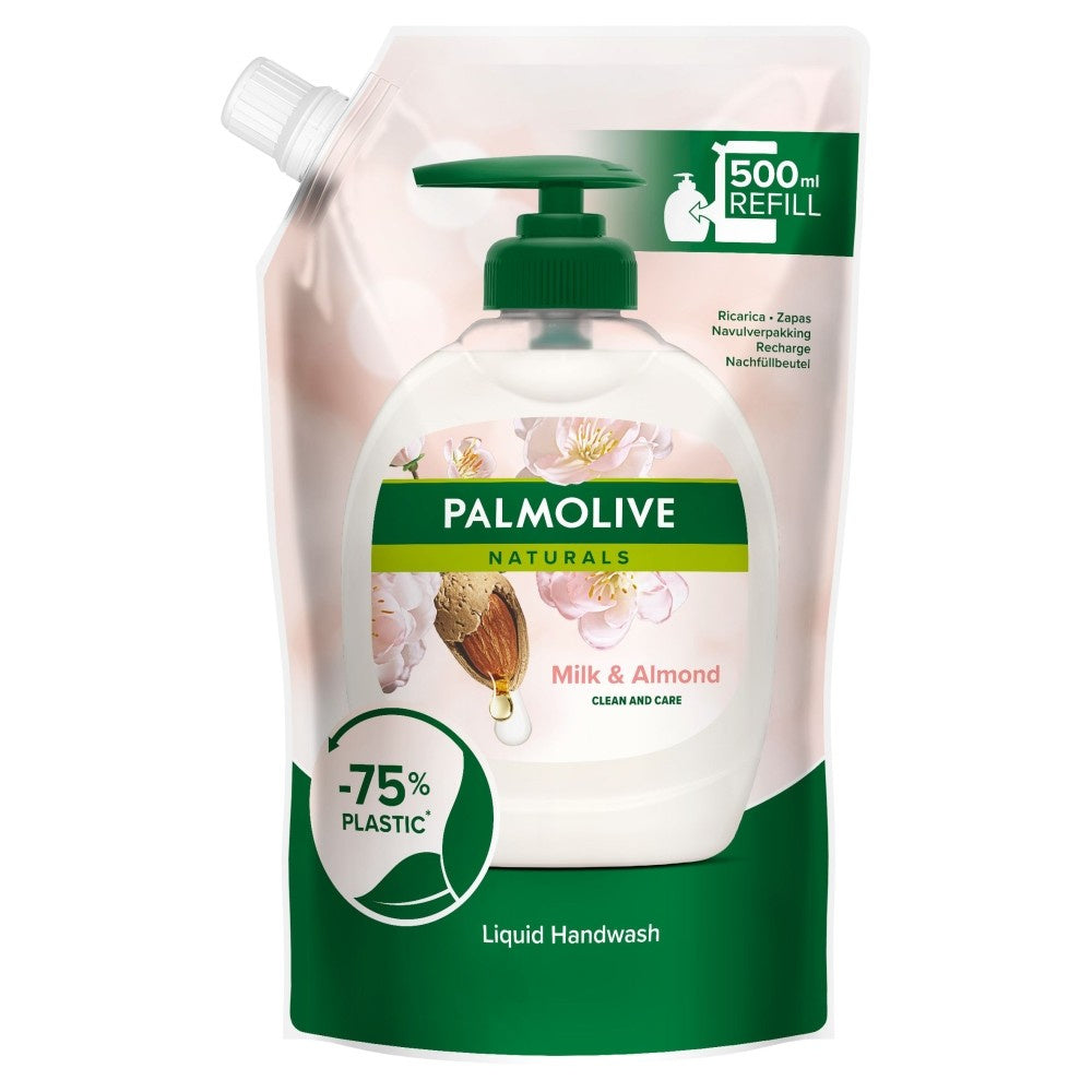 Palmolive Naturals Kreminis Skystas Muilas Pienas & Migdolai 500ml - atsarginis