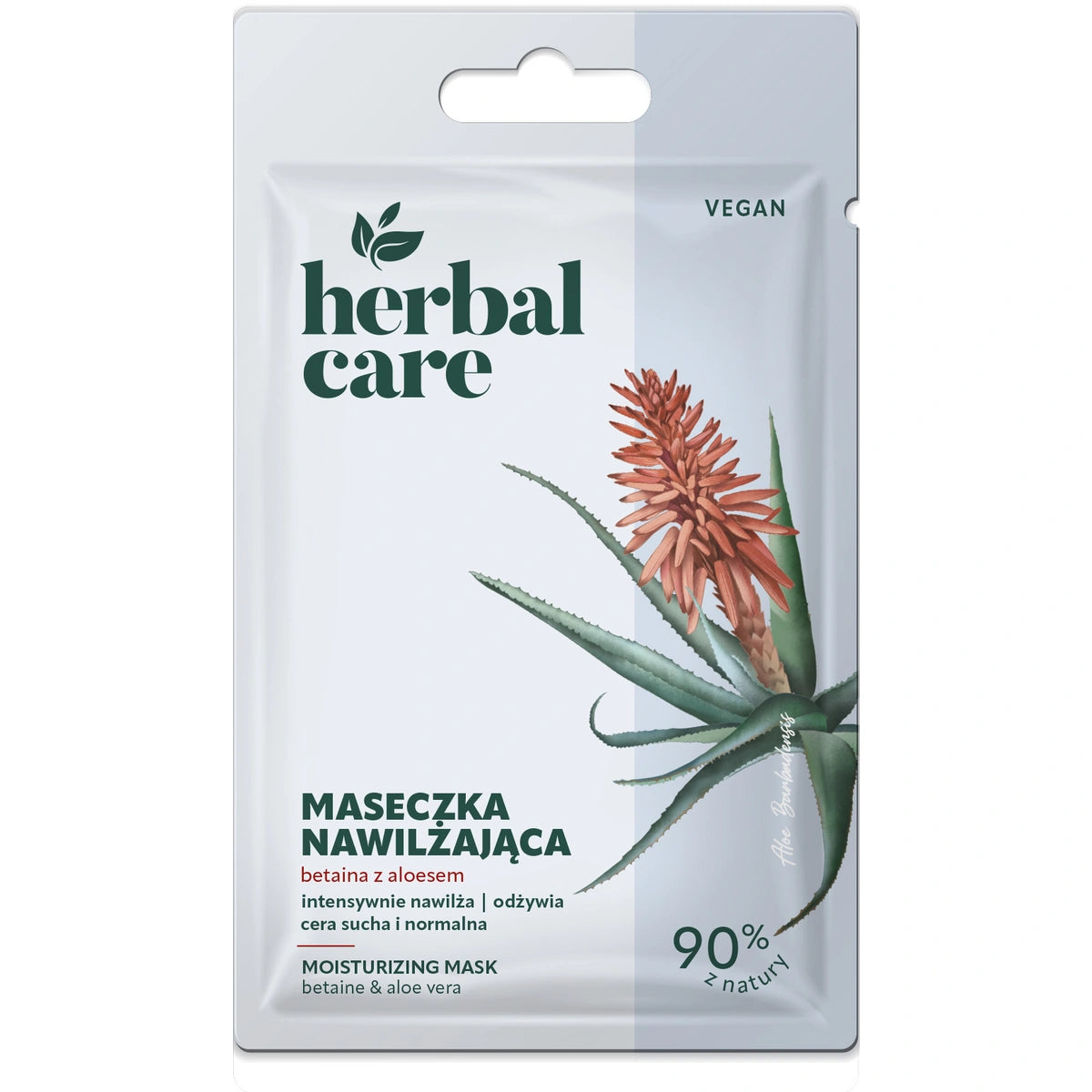 HERBAL CARE Vegan Drėkinamoji veido kaukė - Betainas su alaviju 7 g