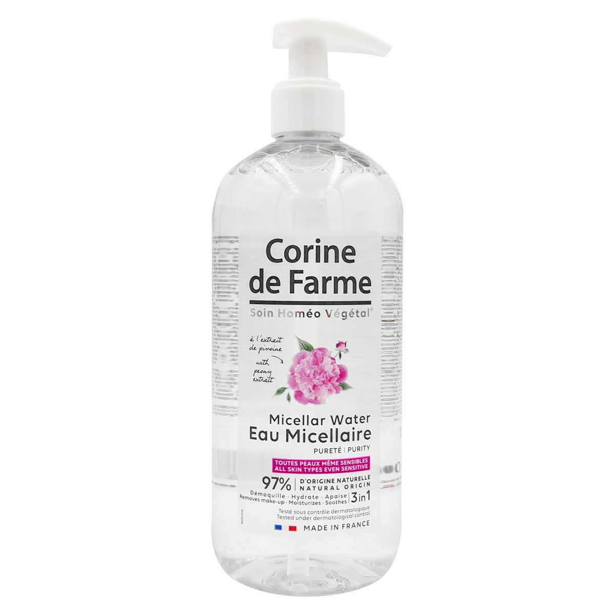 Corine de Farme HBV Micelinis skystis makiažo valymui 500ml