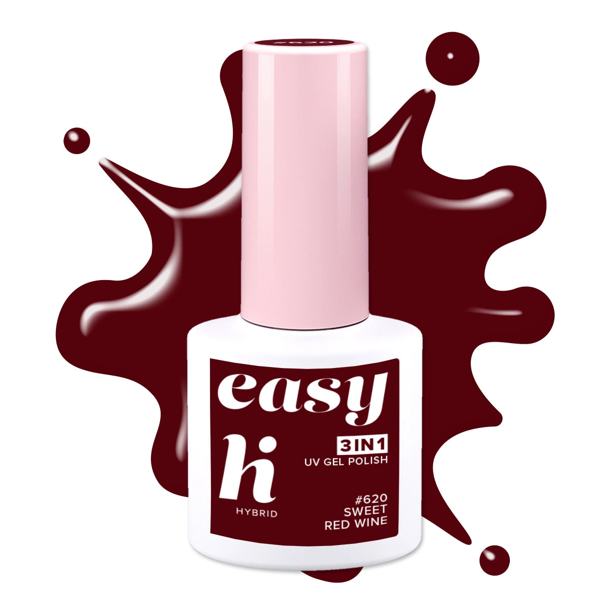 HI HYBRID Easy 3w1 Hibridinis lakas nr. 620 Sweet Red Wine 5 ml