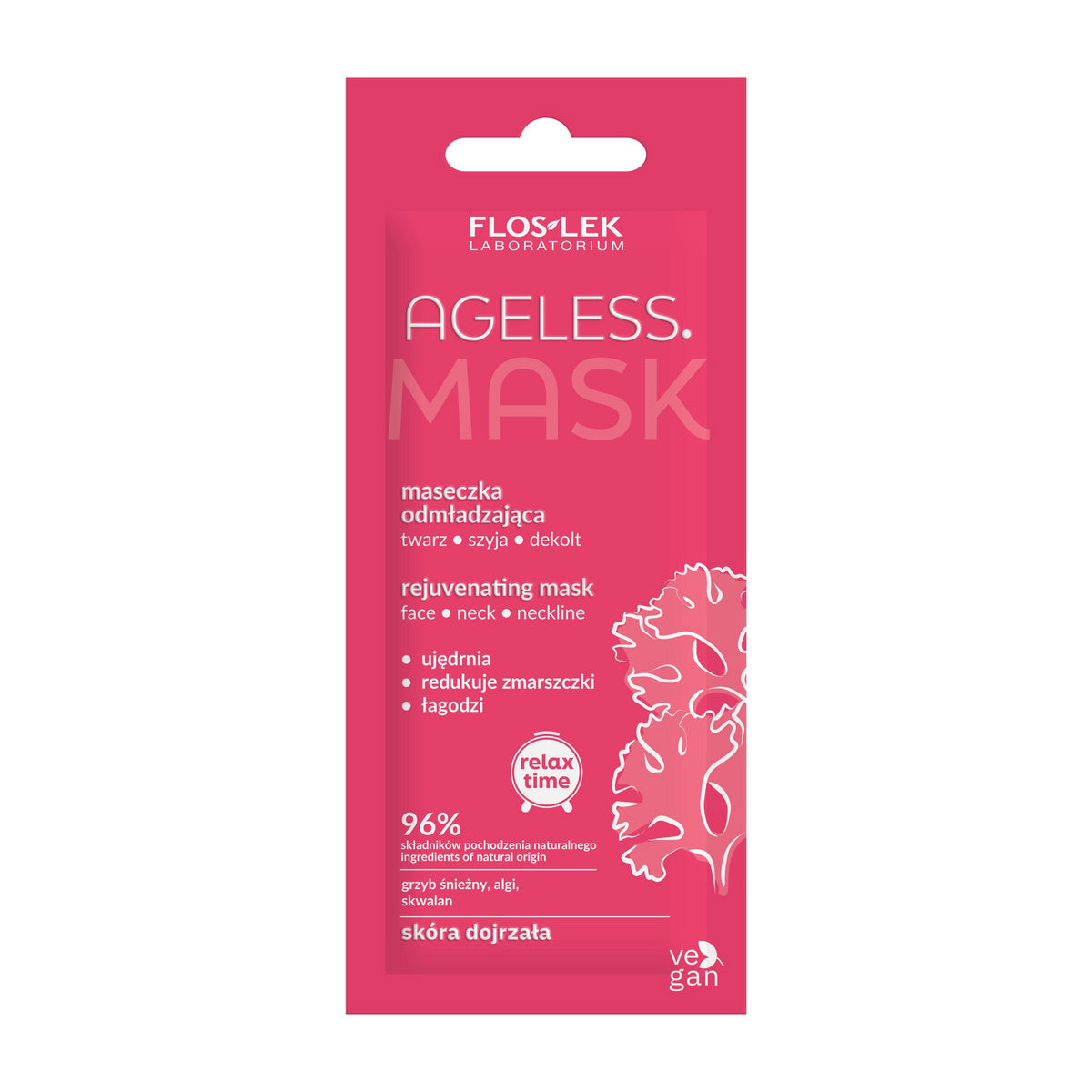 FLOSLEK Relax Time Atjaunojanti kaukė Ageless veidui, kaklui ir dekoltė 6ml
