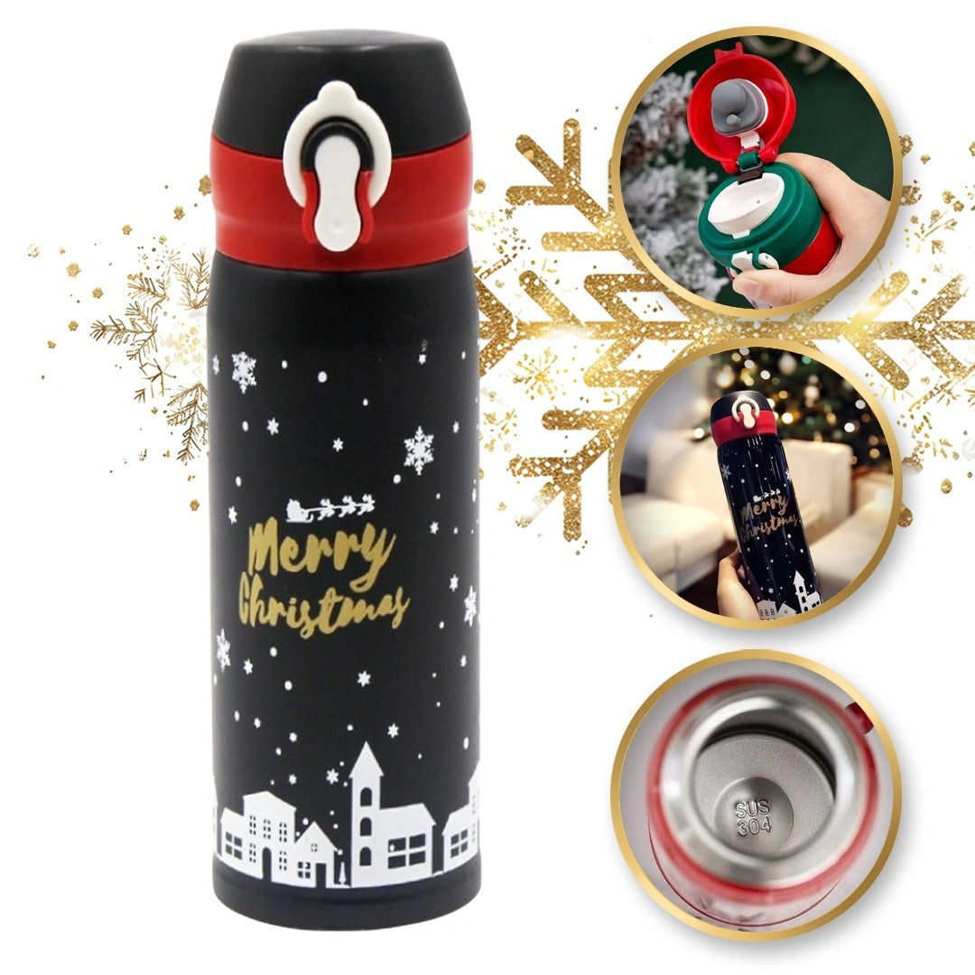 ECARLA Terminis puodelis - Kalėdų termosas juodas 500 ml