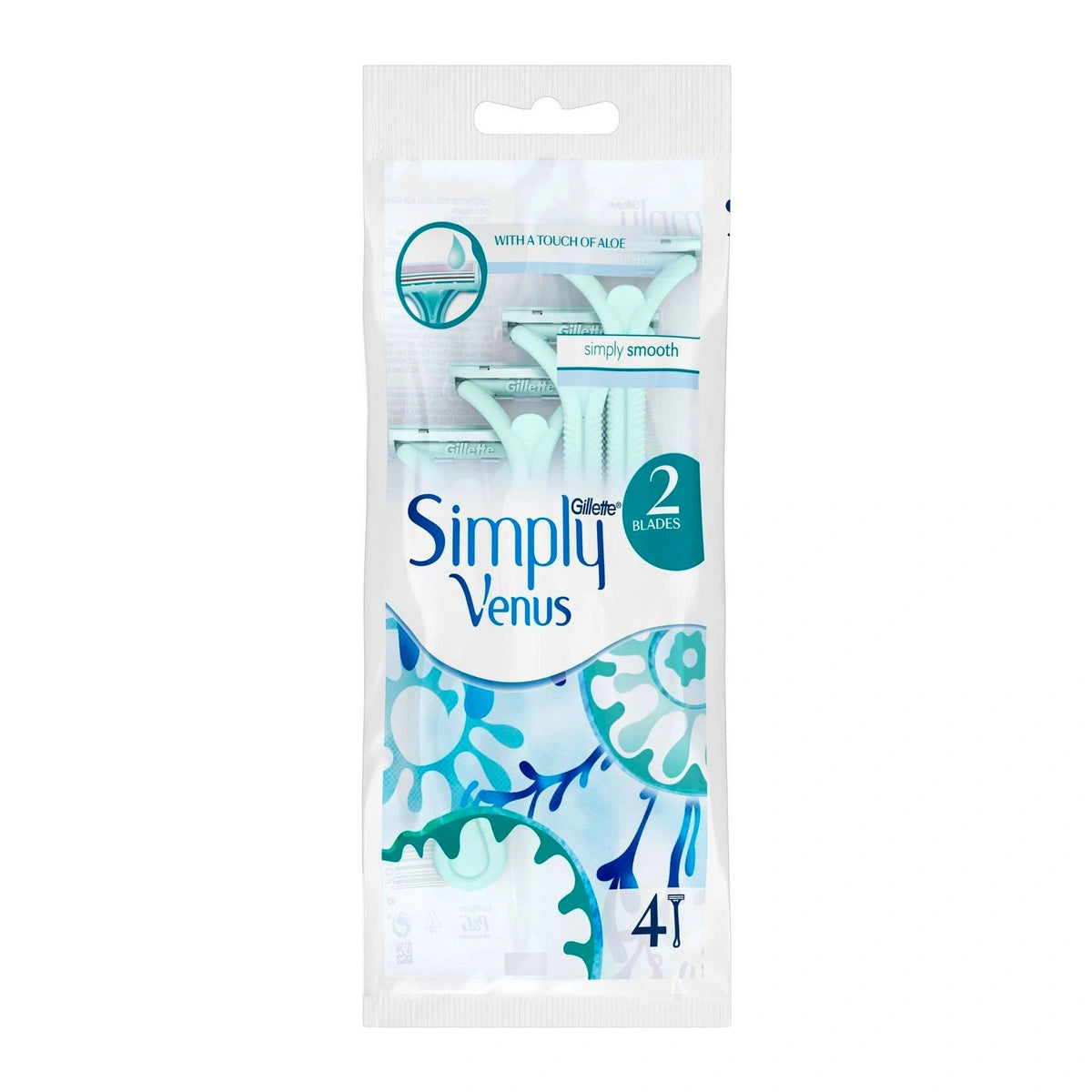 GILLETTE Simply 2 Venus Moteriška skutimosi mašinėlė 1 vnt. - 4 vnt.