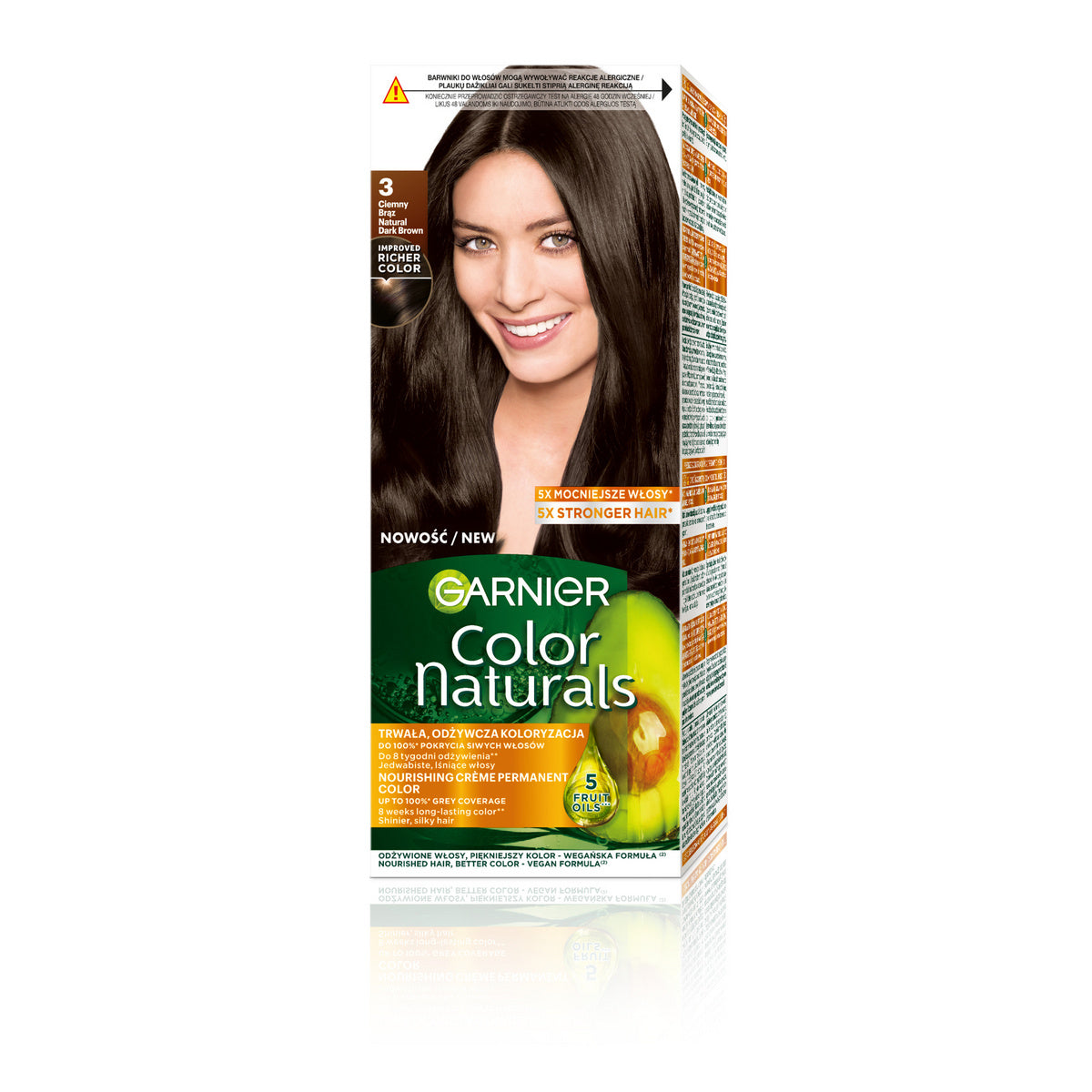 GARNIER Color Naturals Plaukų dažai nr. 3 - Tamsiai rudas