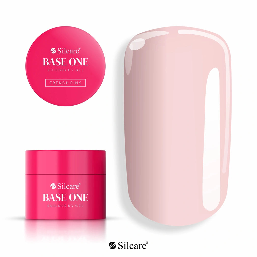 SILCARE Base One Gel Statyvinis gelis nagams - French Pink 50g