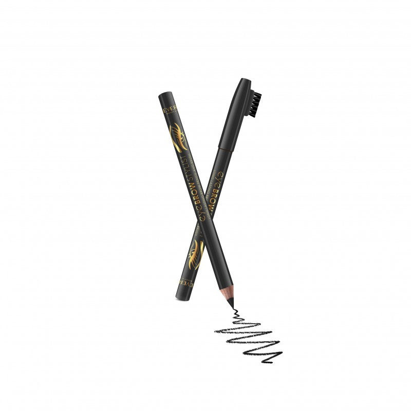 REVERS Pieštukas antakiams su šepetėliu Eye Brow Stylist - juodas 1 vnt.