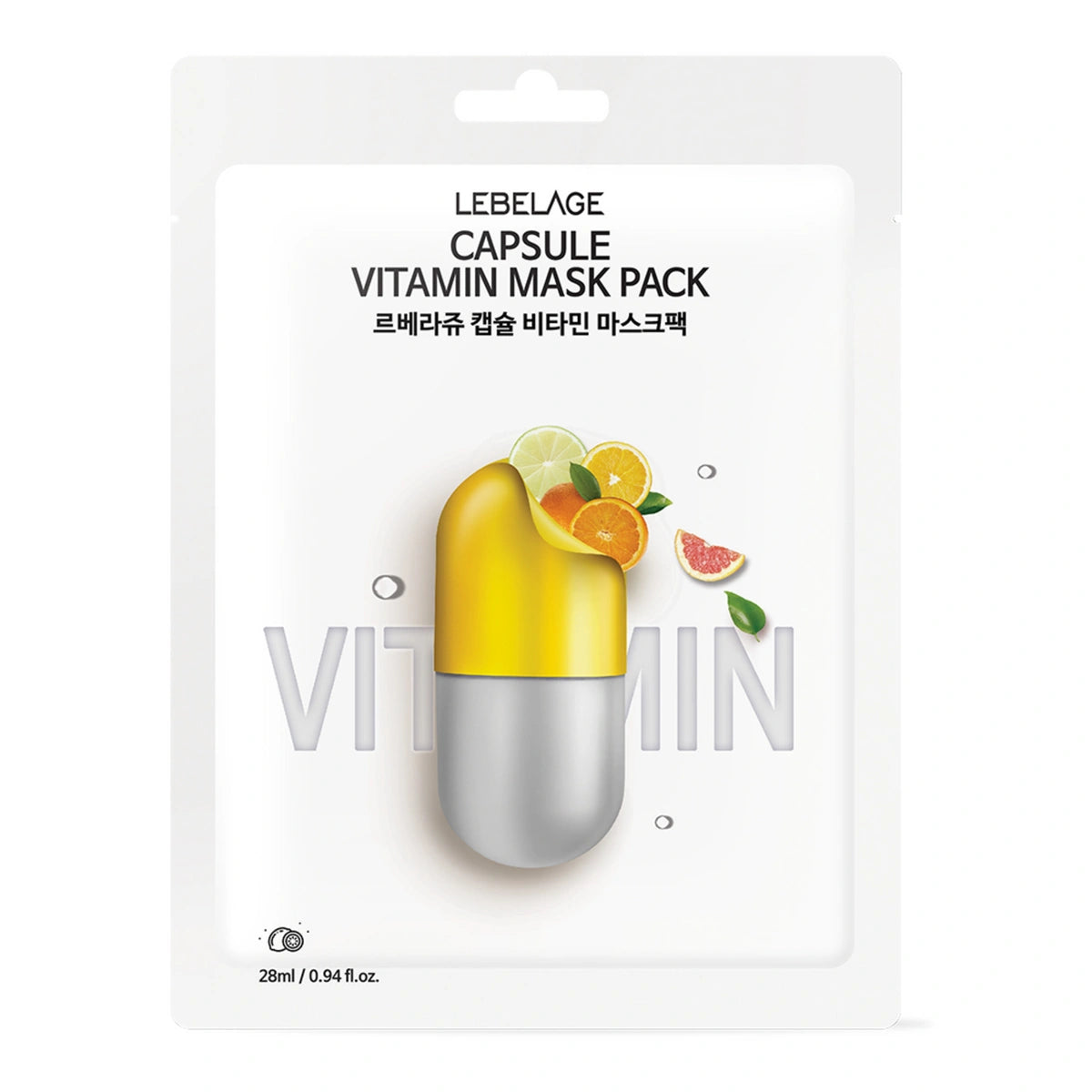 LEBELAGE Dr. Capsule Vitamin lakštinė kaukė