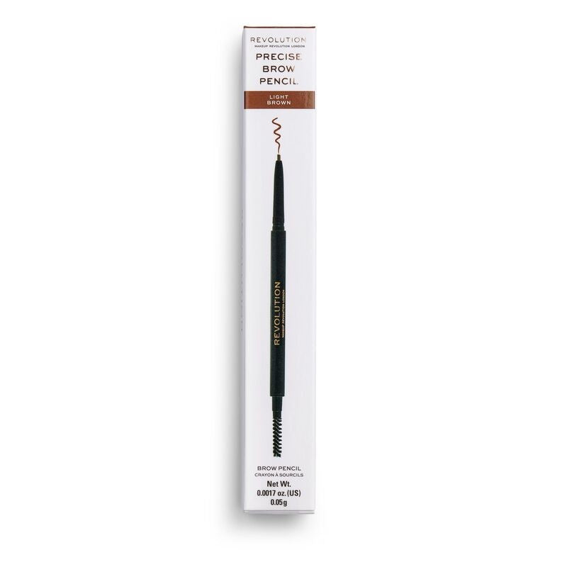 REVOLUTION Precise Brow Pencil Dvipusė antakių pieštukas Light Brown