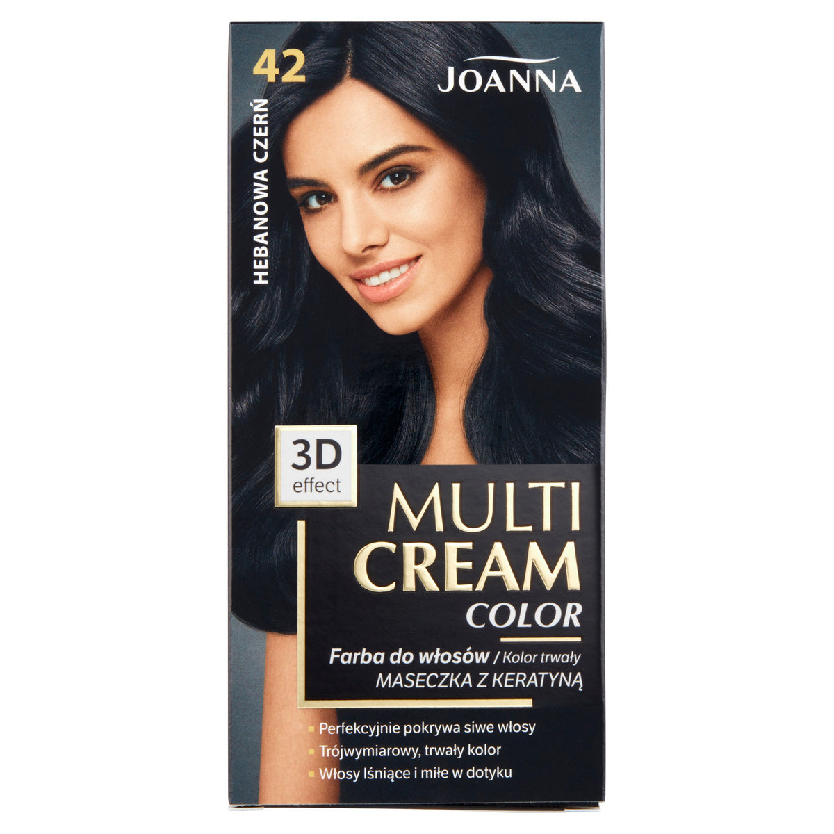 JOANNA Multi Cream Color Plaukų dažai nr. 42 Juodasis Hebanas