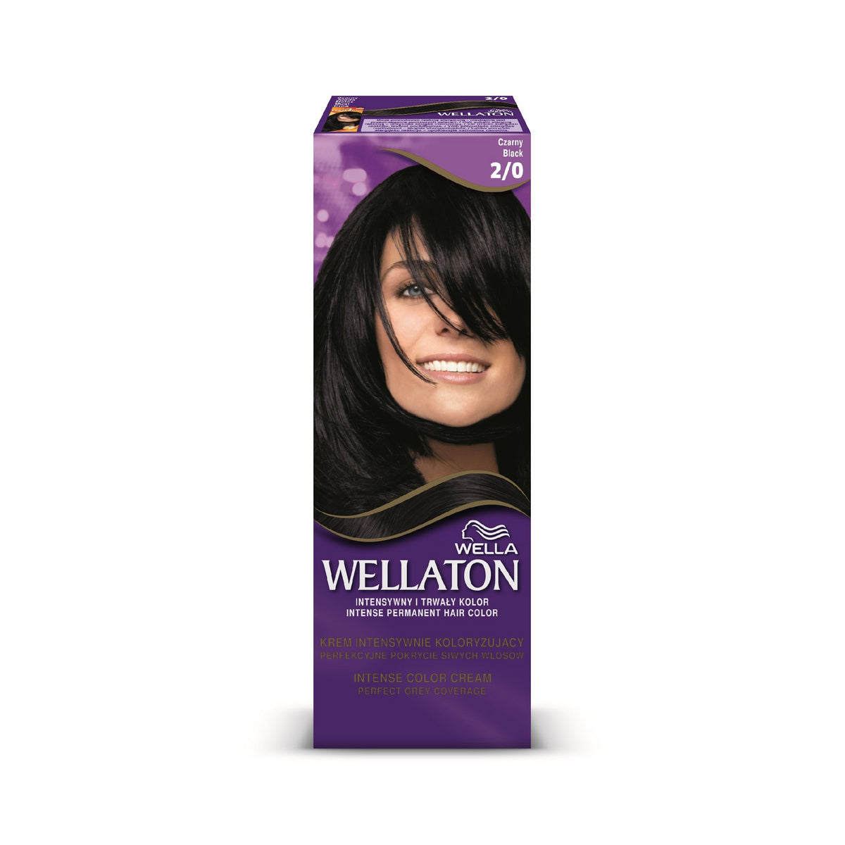 Wella Wellaton Intense Intensyvus spalvą suteikiantis kremas nr 2/0 Juodas - 1op.