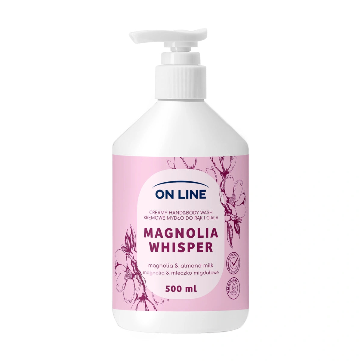 ON LINE Kreminis muilas rankoms ir kūnui Magnolia & Migdolų pienelis 500 ml