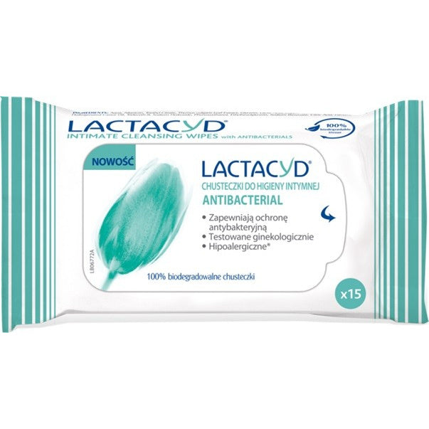LACTACYD Antibacterial intymiosios higienos servetėlės 1 pak. - 15 vnt.