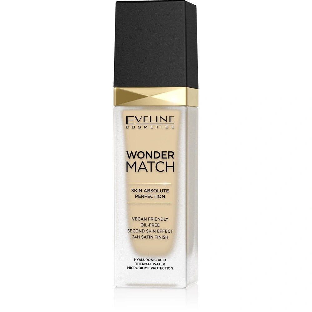 EVELINE Wonder Match Makiažo pagrindas, prisitaikantis prie odos nr 05 Light Porcellain 30 ml