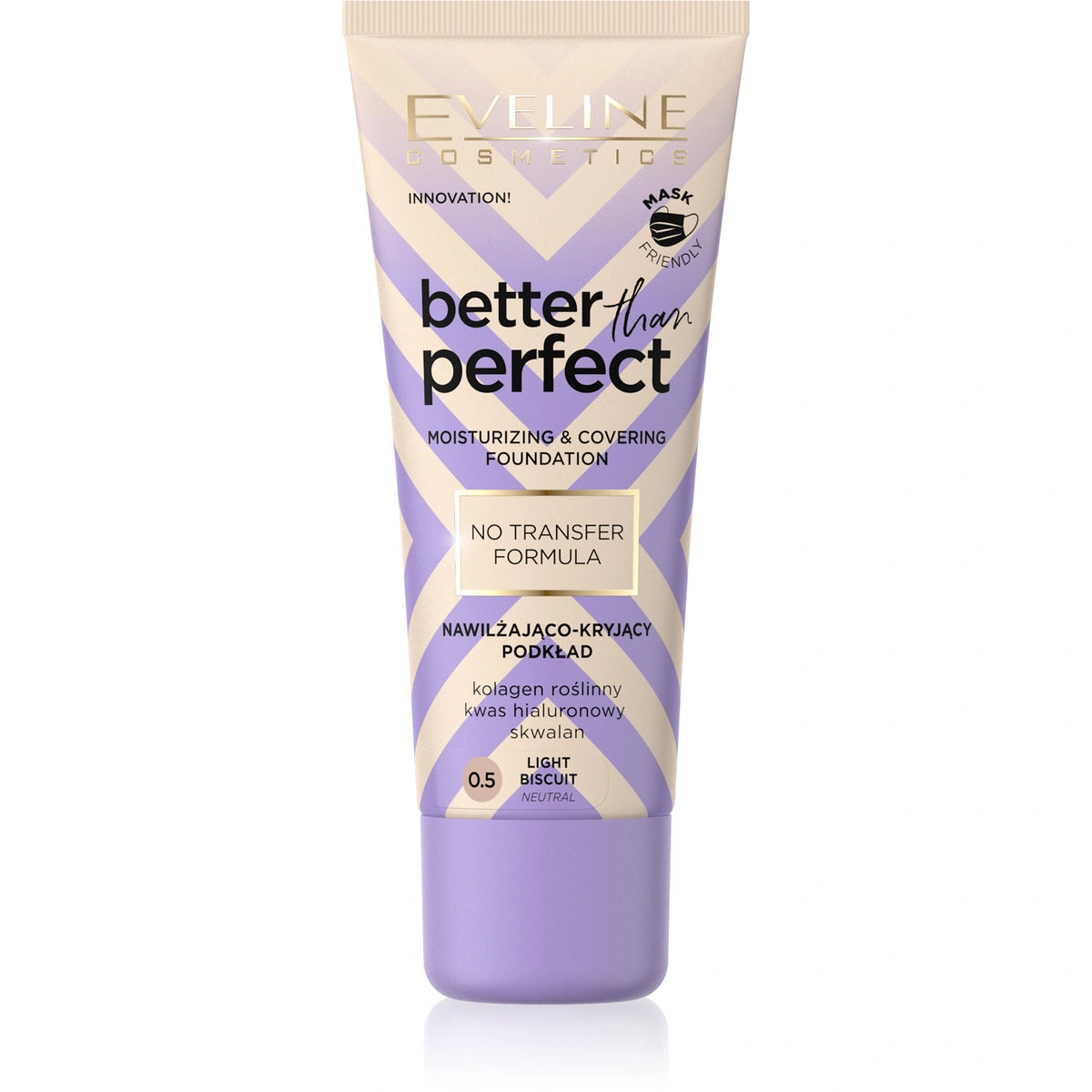 EVELINE Better Than Perfect Drėkinamasis ir maskuojantis makiažo pagrindas nr. 0.5 Light Biscuit (neutral) 30 ml