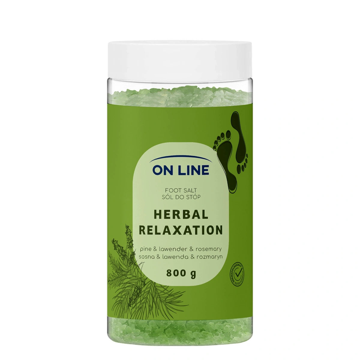 ON LINE Žolelių druska kojoms Herbal Relaxation 800 g