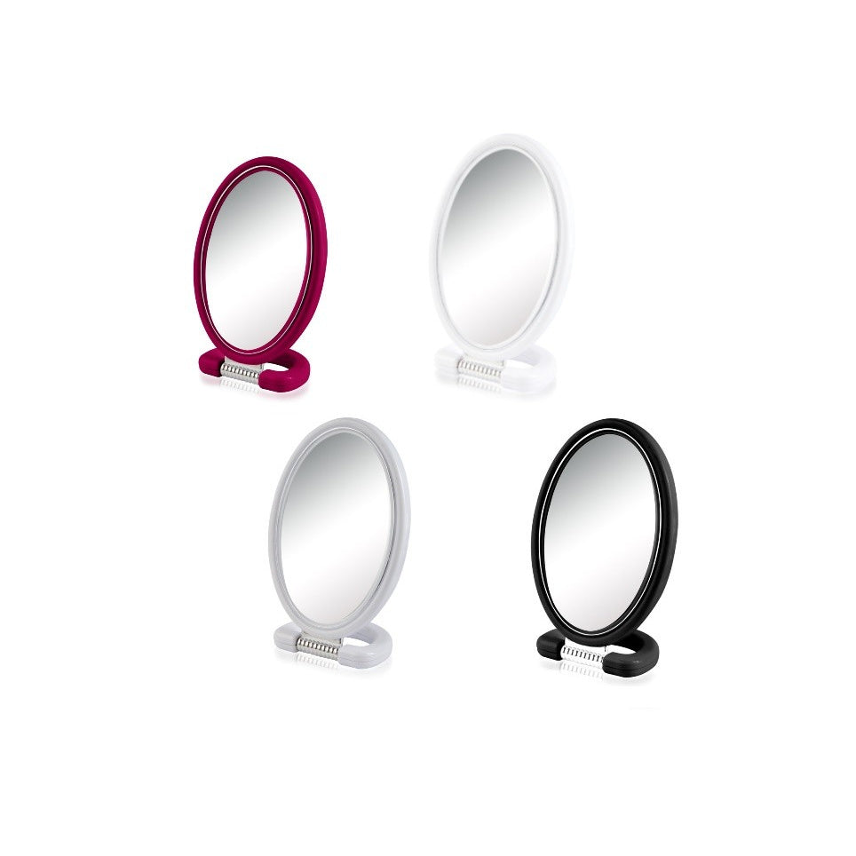 DONEGAL Stovimas dvipusis kosmetinis veidrodis - ovalus 17/13 cm (9503) 1 vnt. - mišrių spalvų