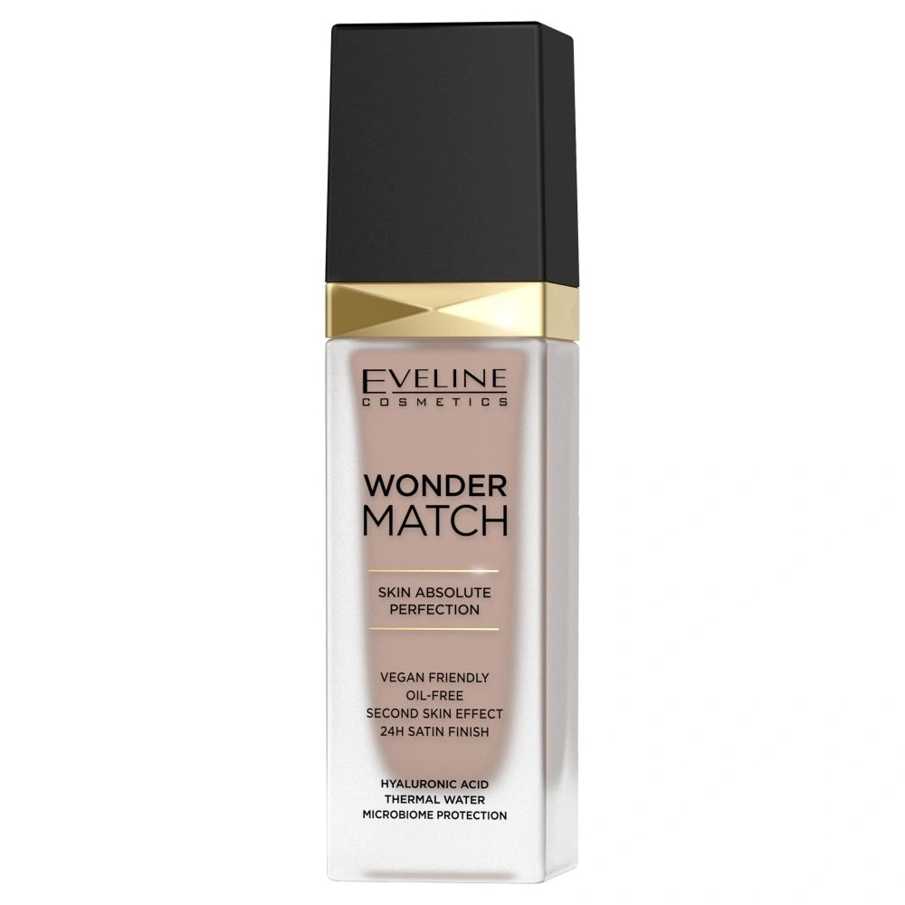 EVELINE Wonder Match Makiažo pagrindas, prisitaikantis prie odos nr 45 Honey 30 ml