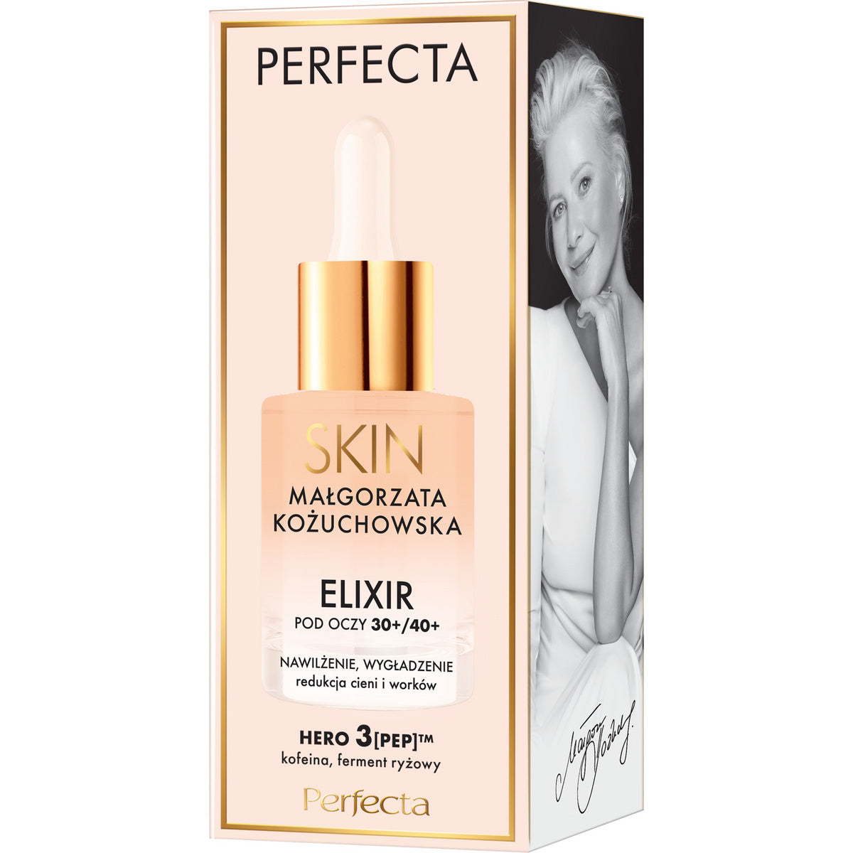 PERFECTA Skin Małgorzata Kożuchowska 30+/40+ Eliksyr drėkinantis ir glotninantis paakiams ir vokams 15 ml