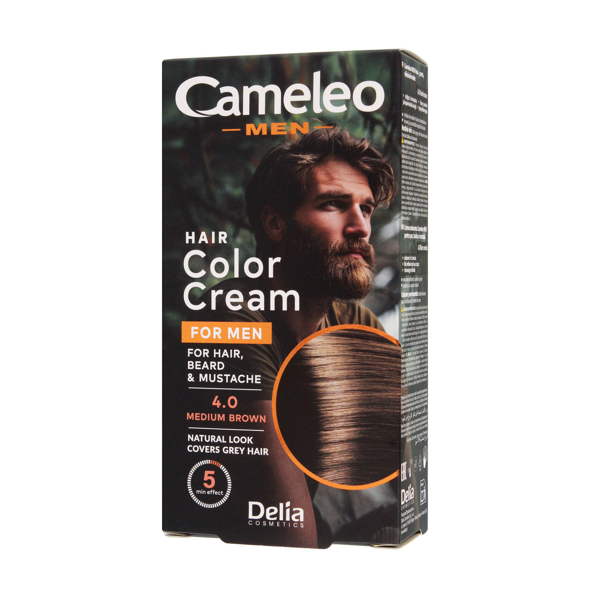 DELIA COSMETICS Cameleo Men Kremas koloryzujący plaukams, barzdai ir ūsams 4.0 Medium Brown