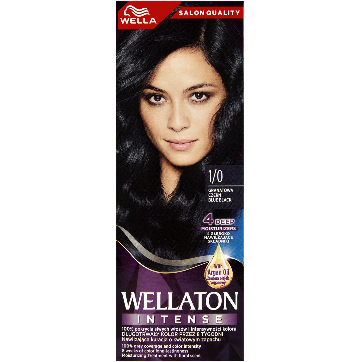WELLA Wellaton Intense Plaukų dažai 1/0 - Granatinė juoda 1op.