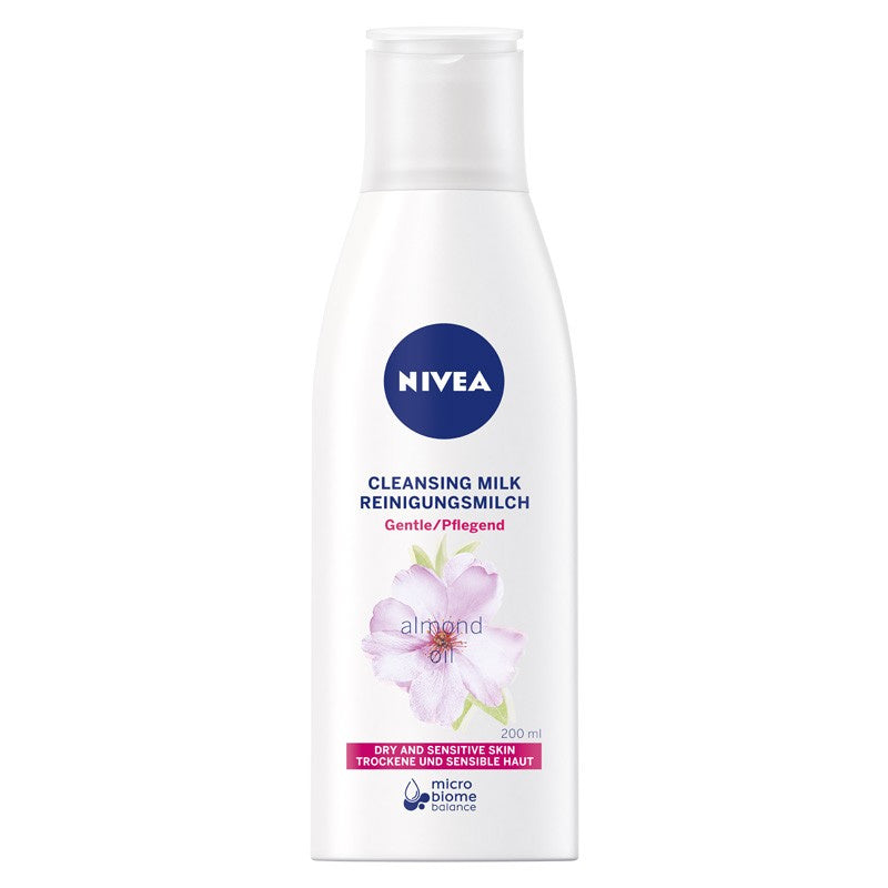 NIVEA Švelnus valomasis pienelis veidui su migdolų aliejumi - sausai ir jautriai odai 200 ml