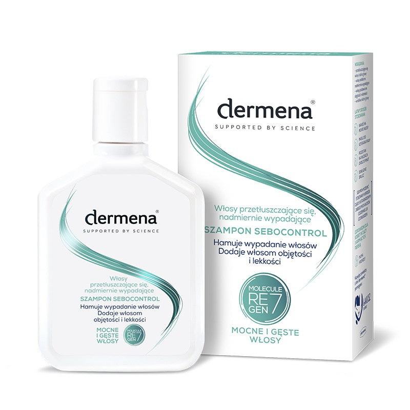 Dermena Supported By Science Šampūnas Sebocontrol riebiems ir per daug slenkantiems plaukams 200ml
