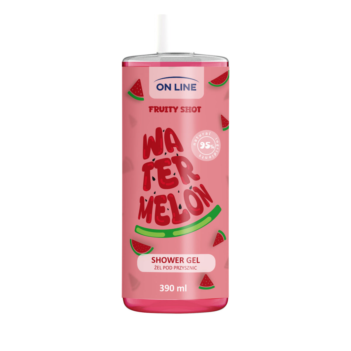 ON LINE Fruity Shot Gelis po dušu Arbūzas 390 ml