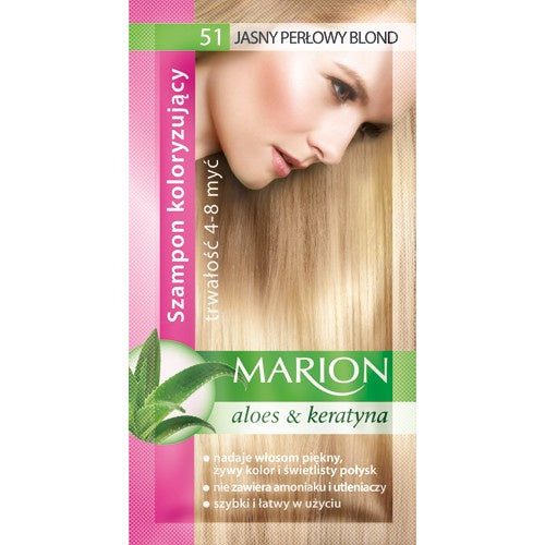 MARION Spalvotas šampūnas nr 51 Šviesus perlų blondinas 40 ml