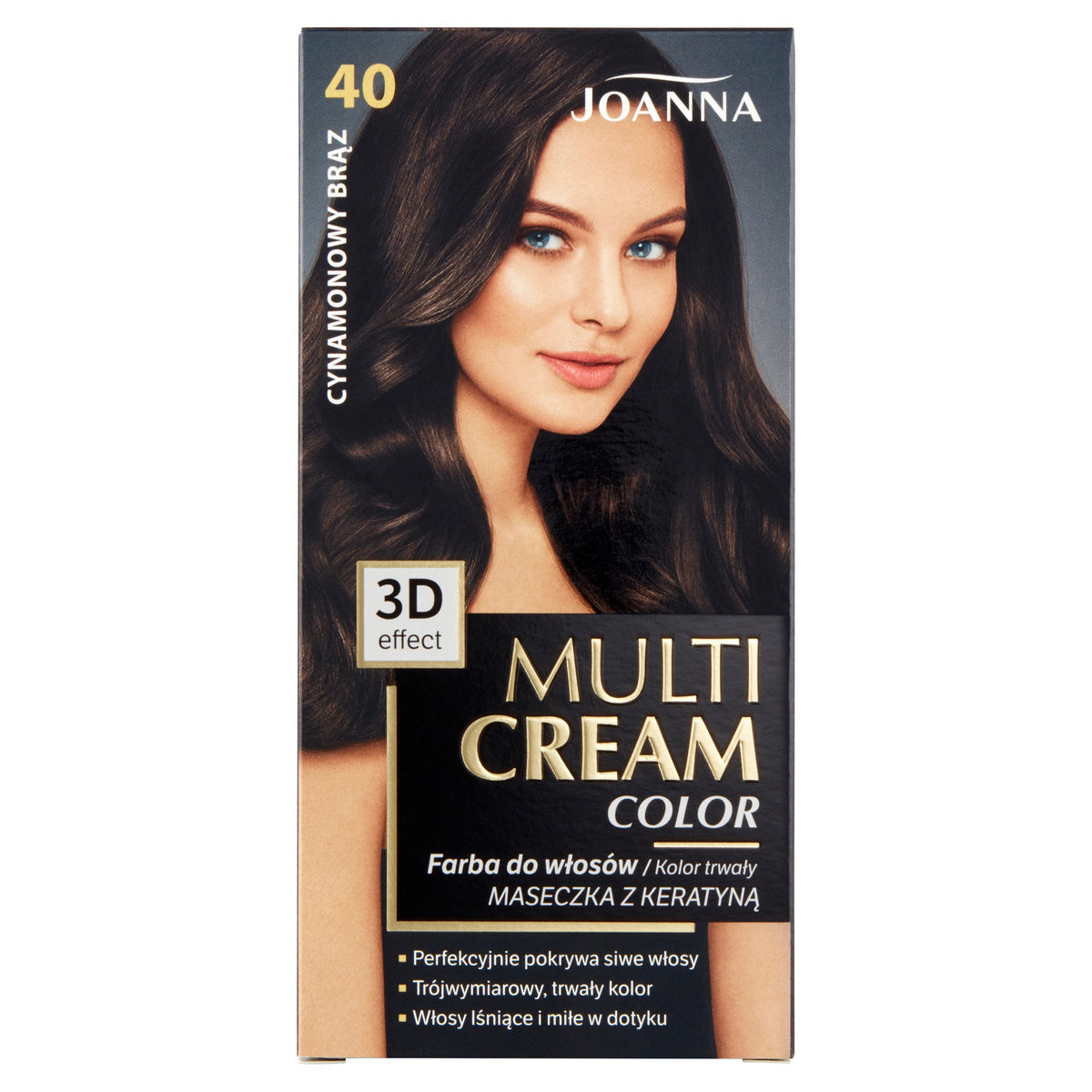 JOANNA Multi Cream Color Plaukų dažai nr. 40 Cinamoninis Rudas