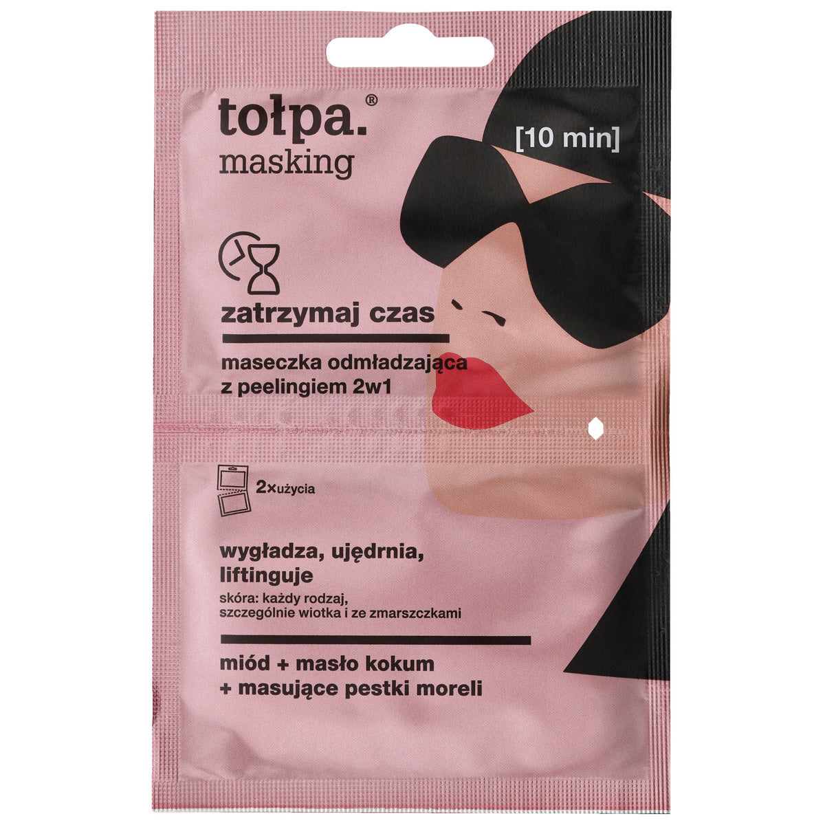 TOŁPA Masking Atjauninamasis kaukė su pilingu - sustabdyk laiką 5ml x 2
