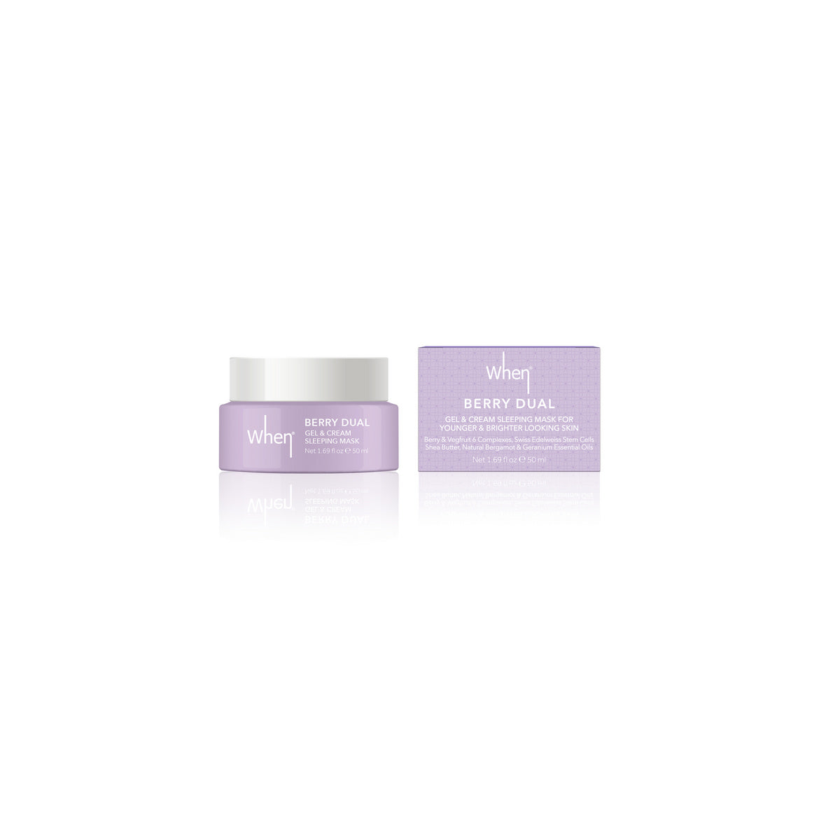 WHEN Berry Dual Gel & Cream Miego Maska veidui naktį 50 ml