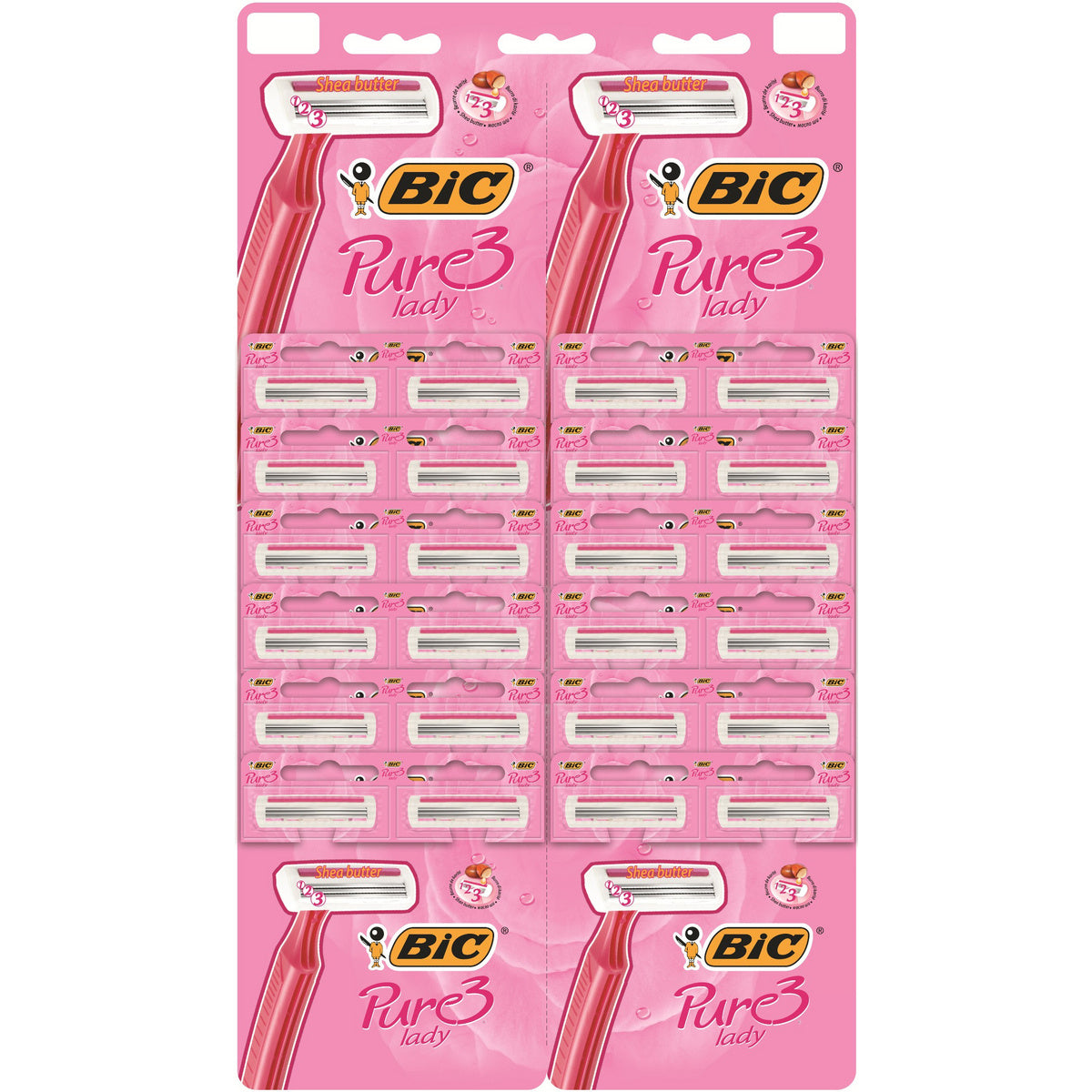 Bic skutimosi skutimosi Pure 3 Lady rožinė - 24 vnt.