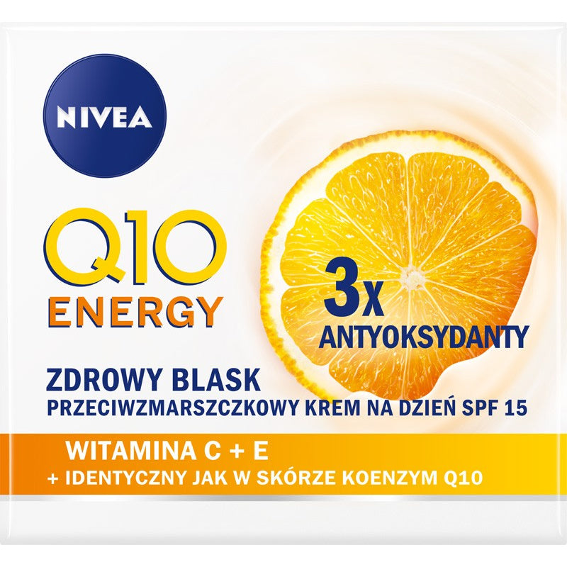 NIVEA Q10 Energy Priešraukšlinis dieninis kremas SPF 15 - Sveikas spindesys 50 ml