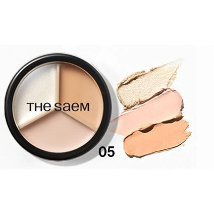 SAEM Cover Perfection Korektorius veidui Triple Pot 05 Dark Up Beige