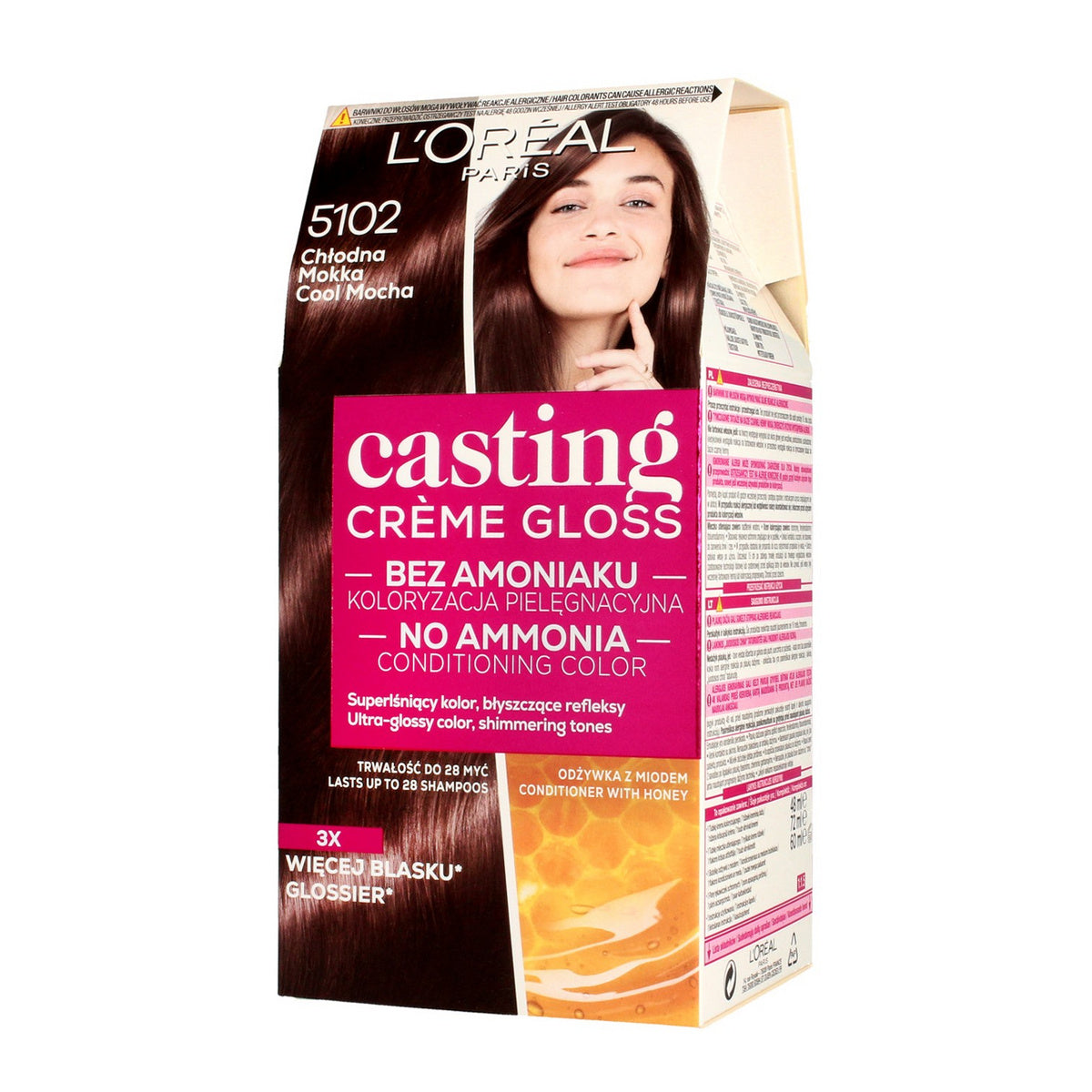 LOREAL Casting Creme Gloss Kremas koloryzujący nr 5102 Šaltas Moka
