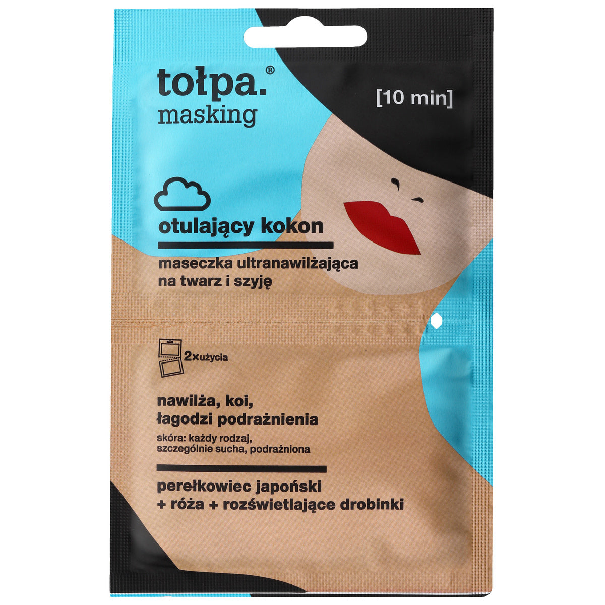 TOŁPA Masking Ultranaminanti kaukė veidui ir kaklui - apgaubiantis kokonas 5ml x 2
