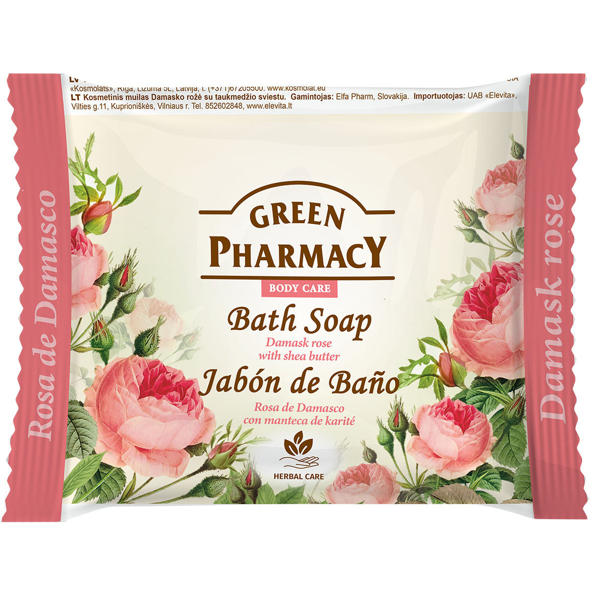 GREEN PHARMACY Muilas rankoms plytelėse Rožė 100 g