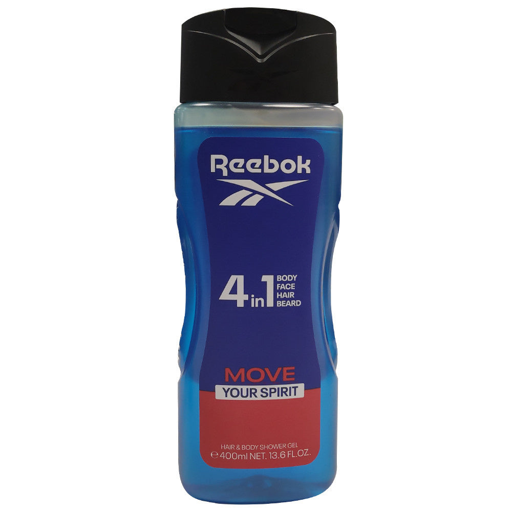 REEBOK Move Your Spirit 4w1 Vyriškas dušo gelis 400 ml