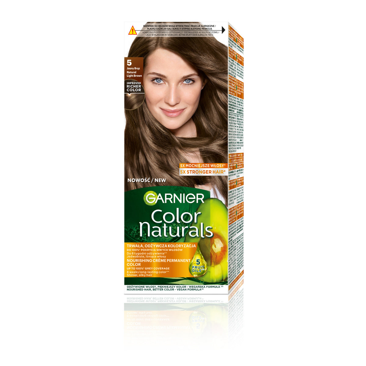 GARNIER Color Naturals Plaukų dažai nr. 5 - Šviesus Rudas 1op.
