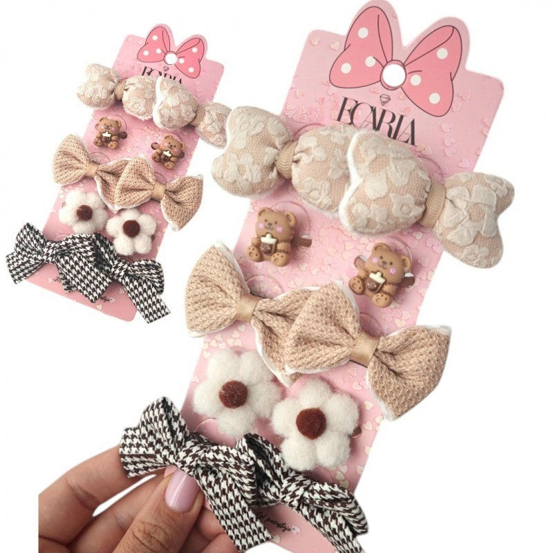 ECARLA Plaukų gumelių rinkinys 10w1 su mielais priedais